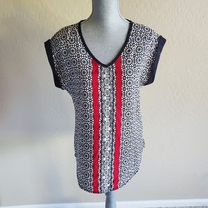 ⭐4/20 Antilia Femme contrast print blouseSmall‎